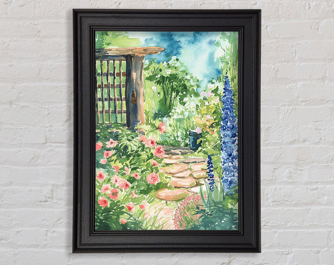 An English Garden Framed Print