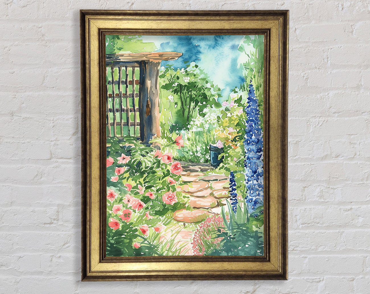 An English Garden Framed Print