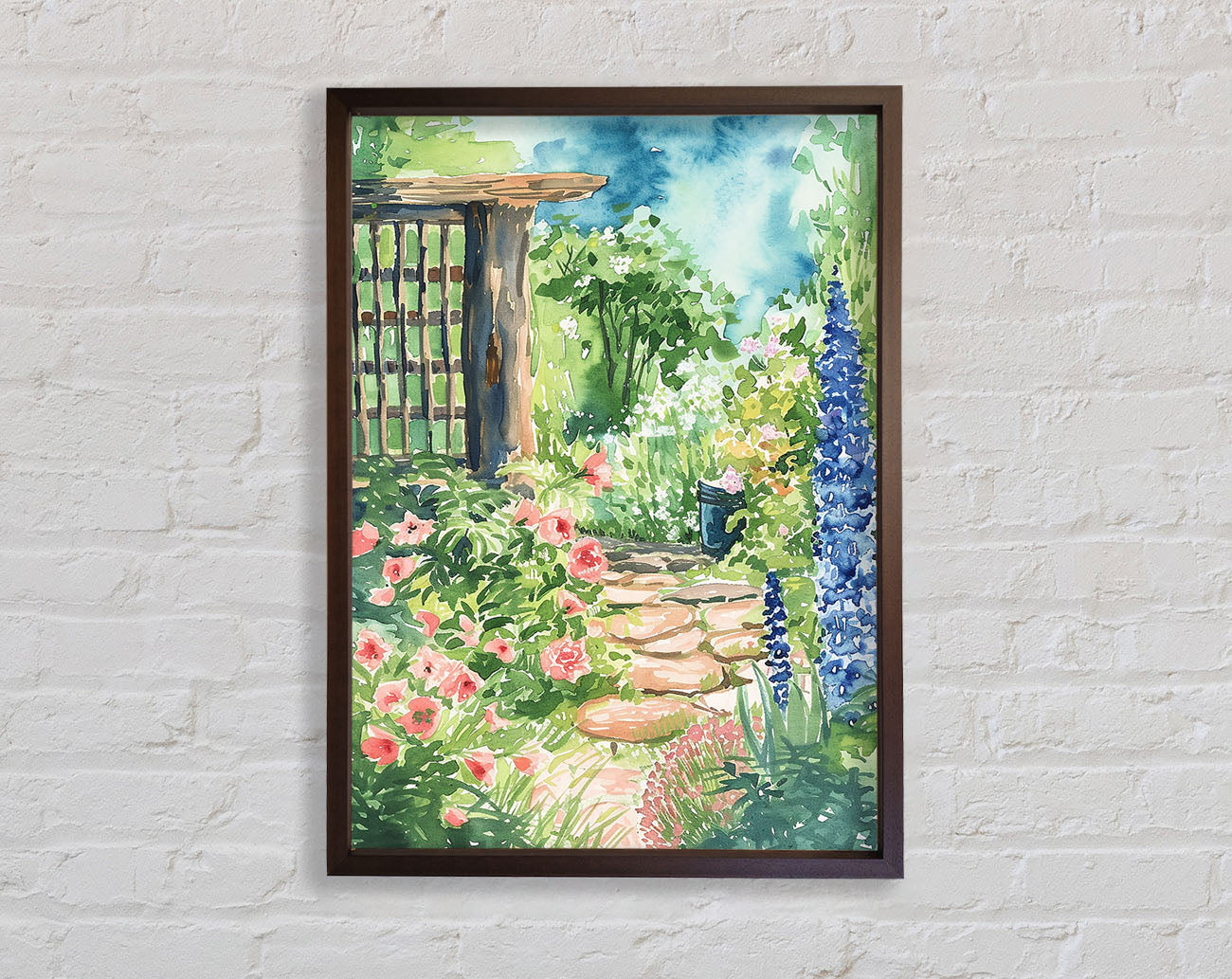 An English Garden Framed Print