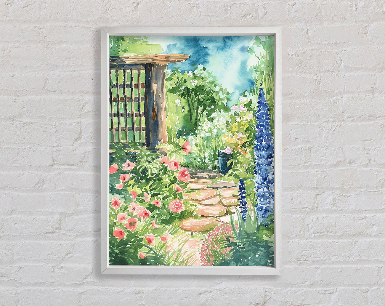 An English Garden Framed Print