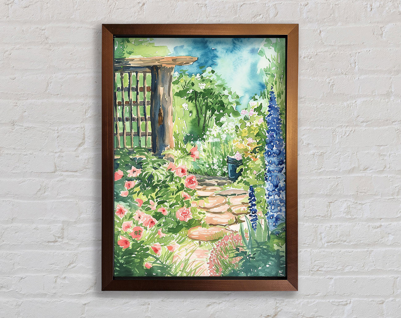 An English Garden Framed Print