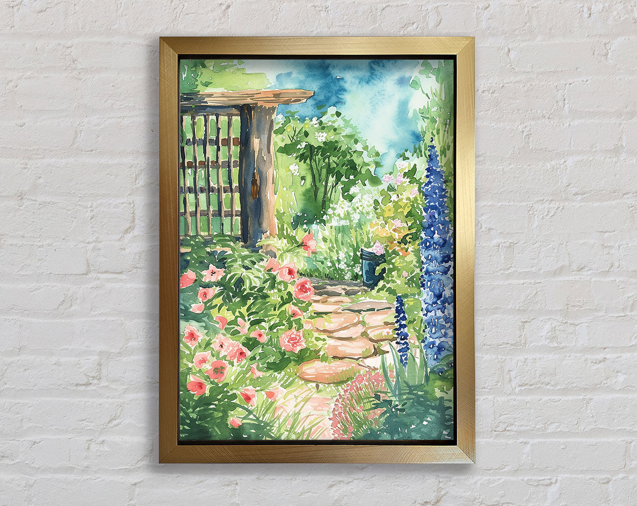 An English Garden Framed Print