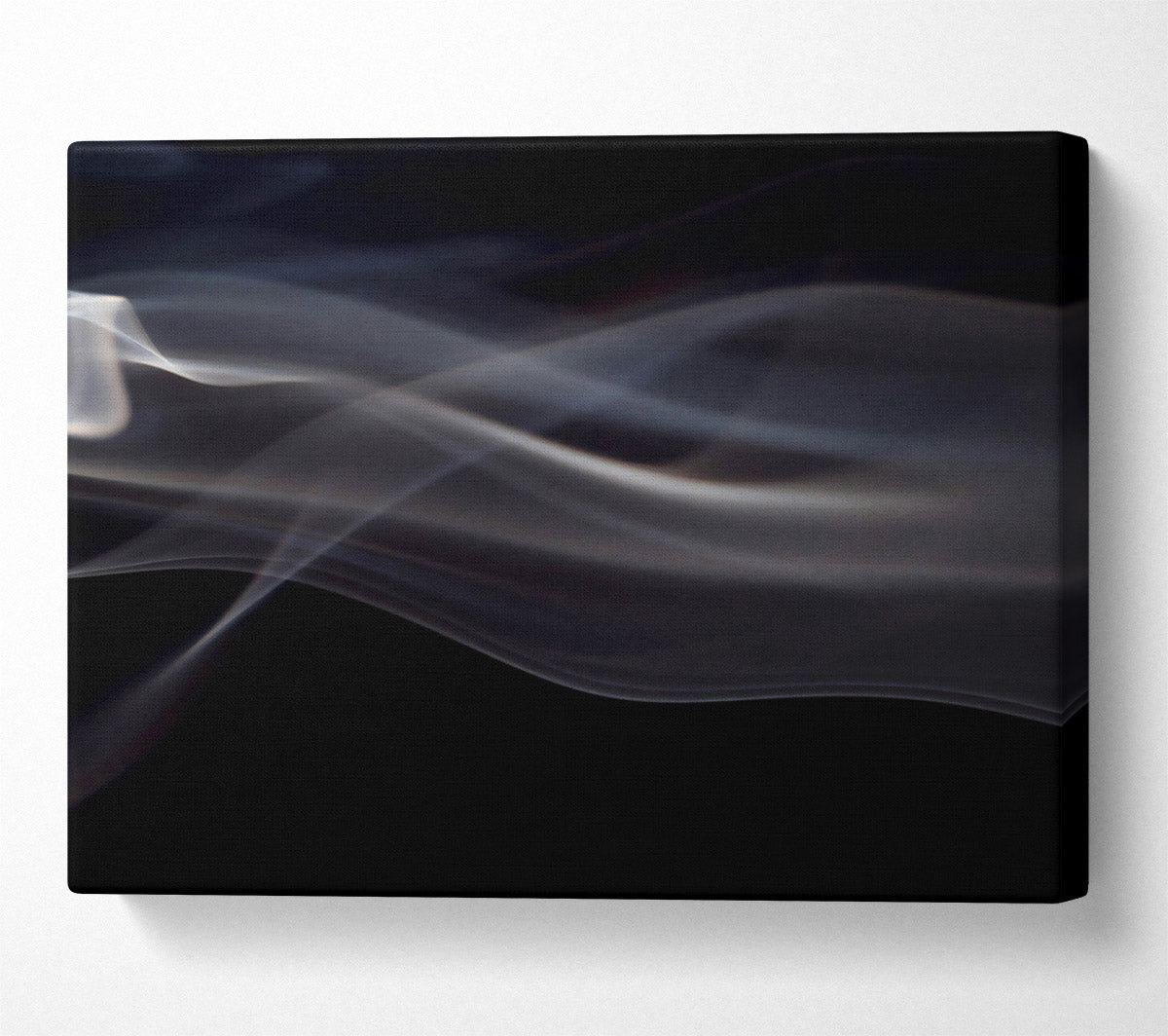 White Smoke Abstraction Canvas Wall Art