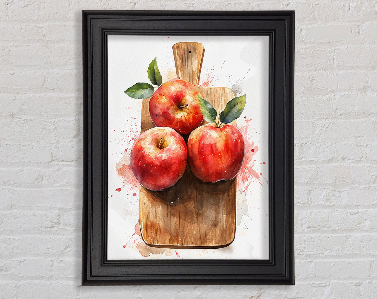 Apples On A Board Framed Print