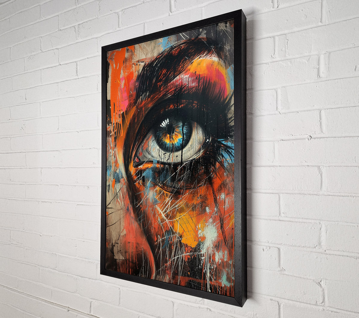 Orange Abstract Eye Canvas Art