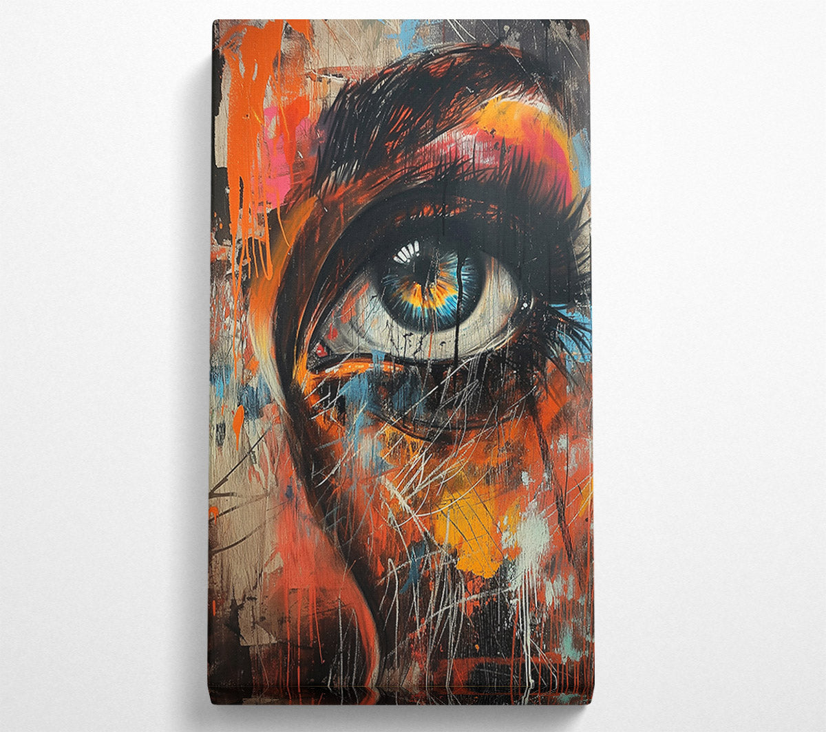 Orange Abstract Eye Canvas Art