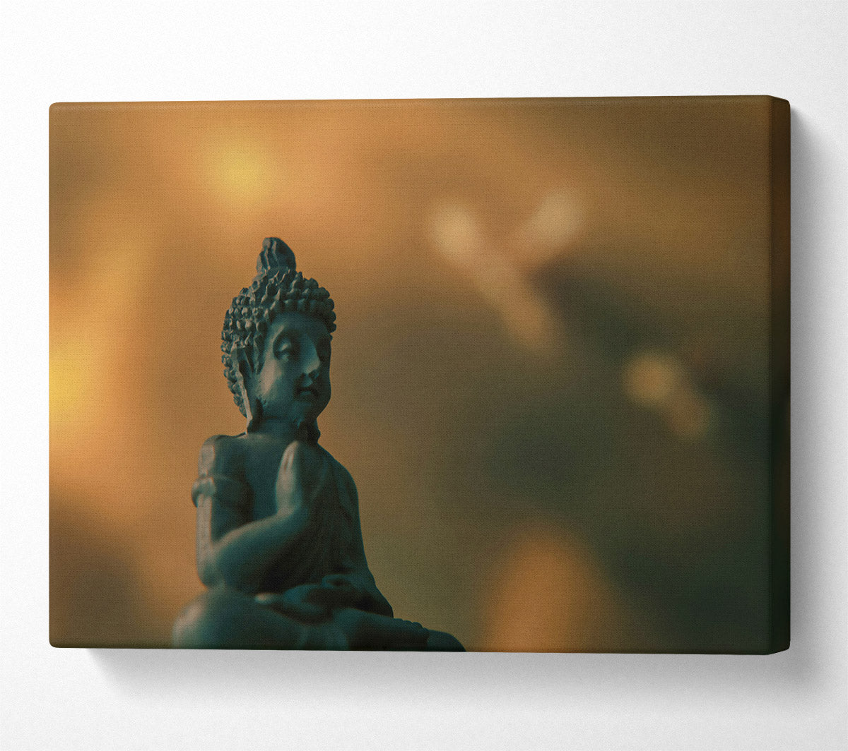 Teal Buddha'S Peace Canvas Wall Art