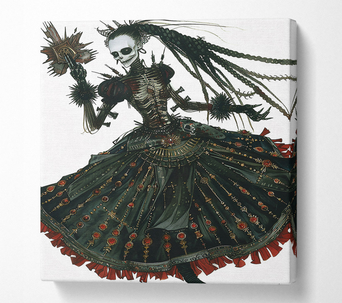 The Black And Red Queen. Canvas Wall Art