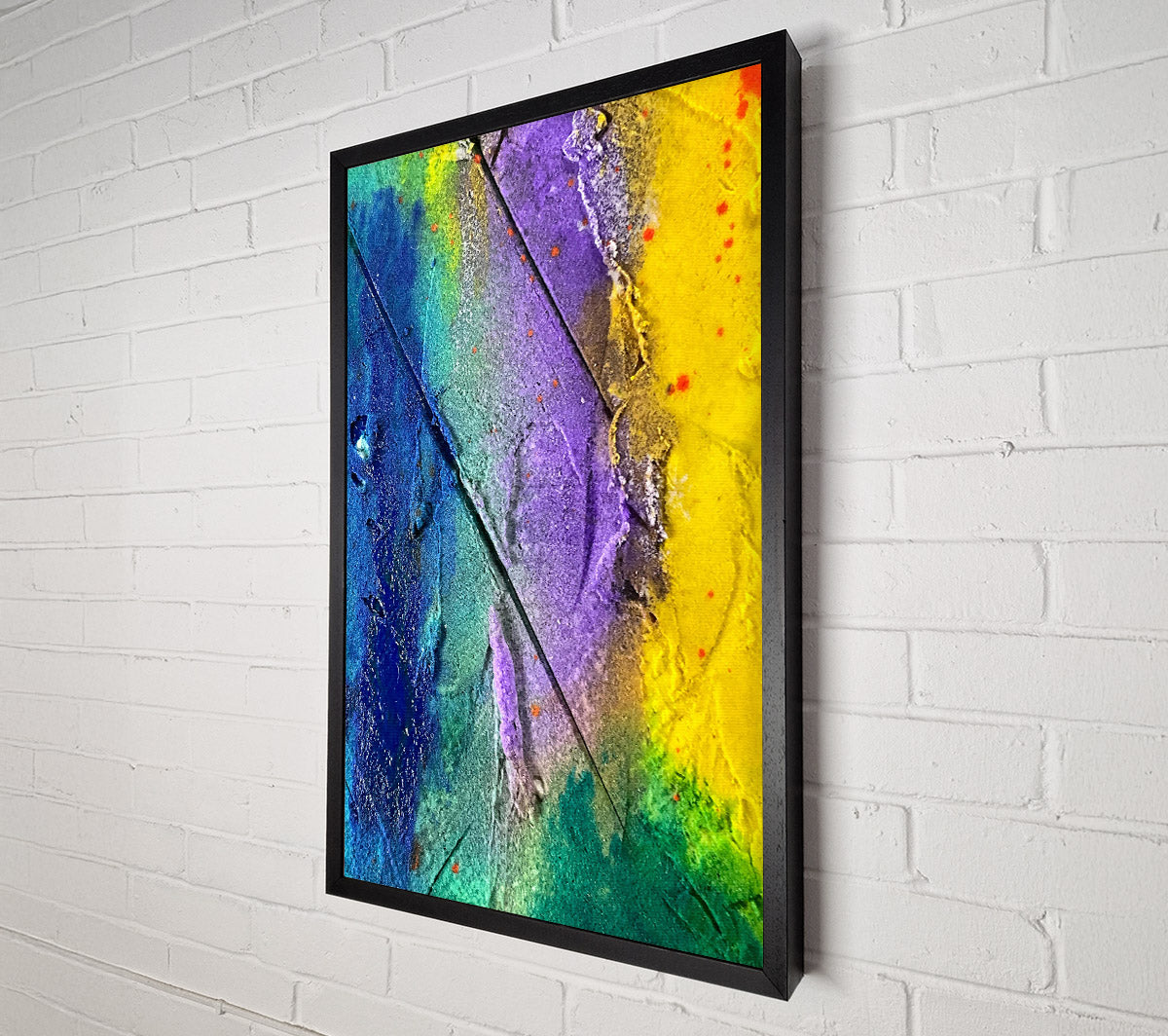 Purple And Yellow Abstract Canvas Wall Art