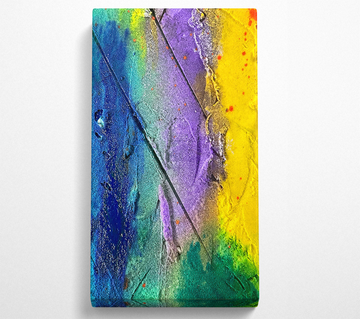 Purple And Yellow Abstract Canvas Wall Art