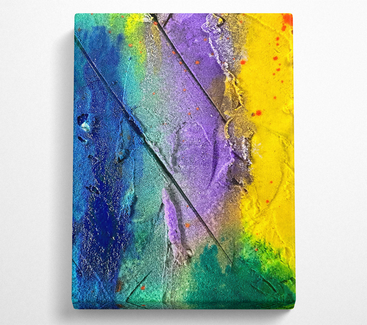 Purple And Yellow Abstract Canvas Wall Art