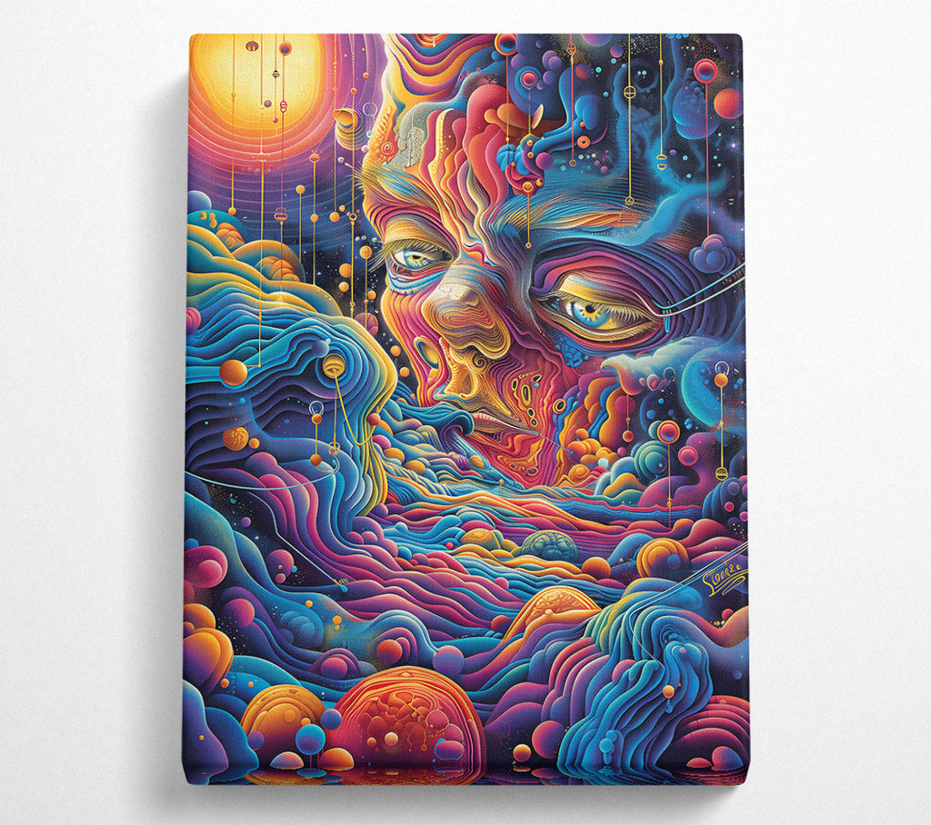 Purple Cosmic Dreamscape Canvas Wall Art