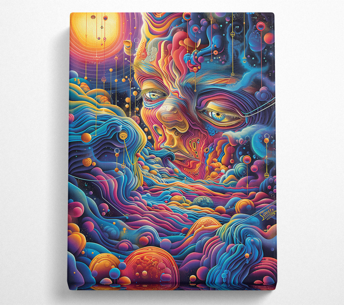 Purple Cosmic Dreamscape Canvas Wall Art