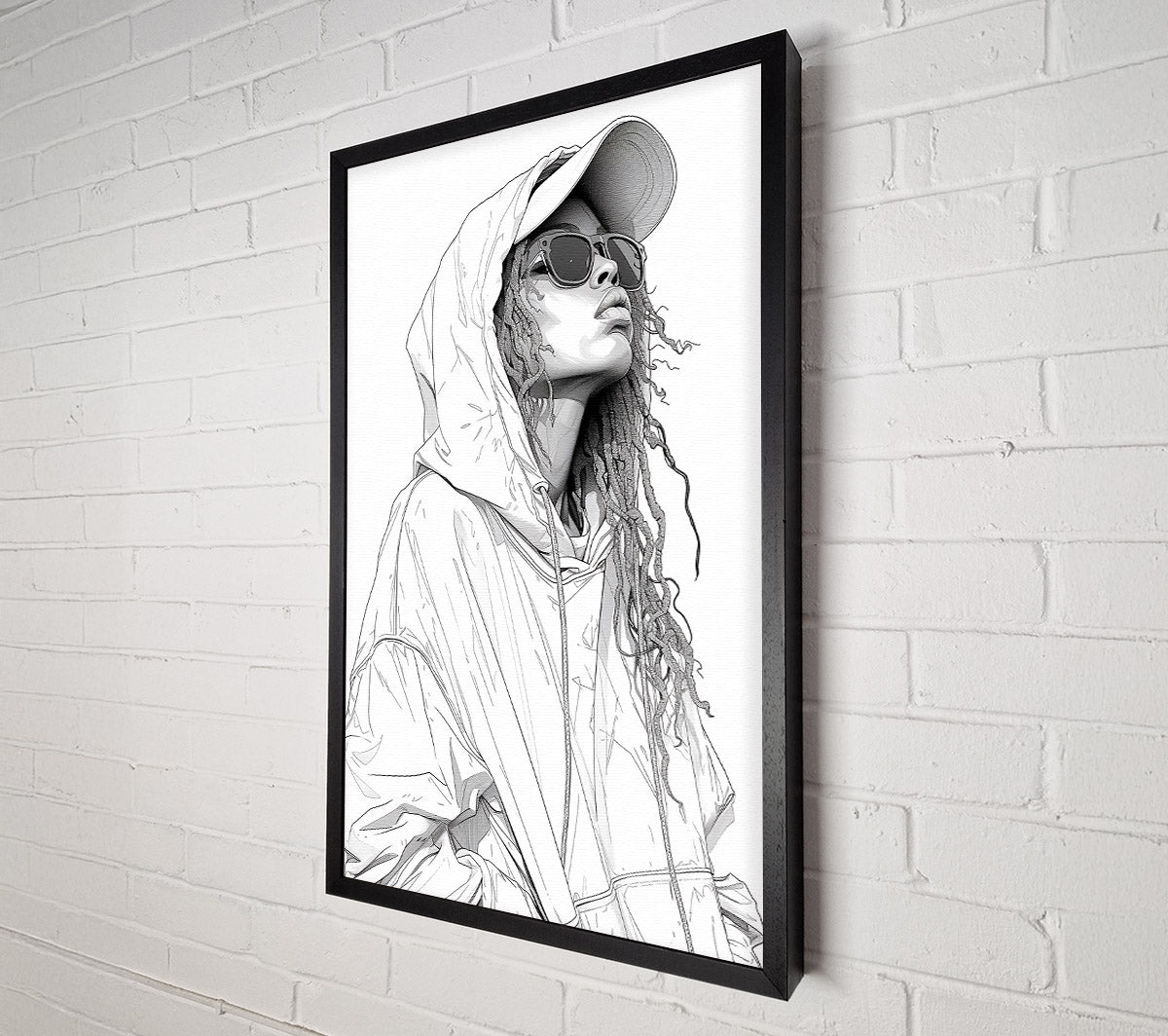 White Hood Gaze Canvas Wall Art