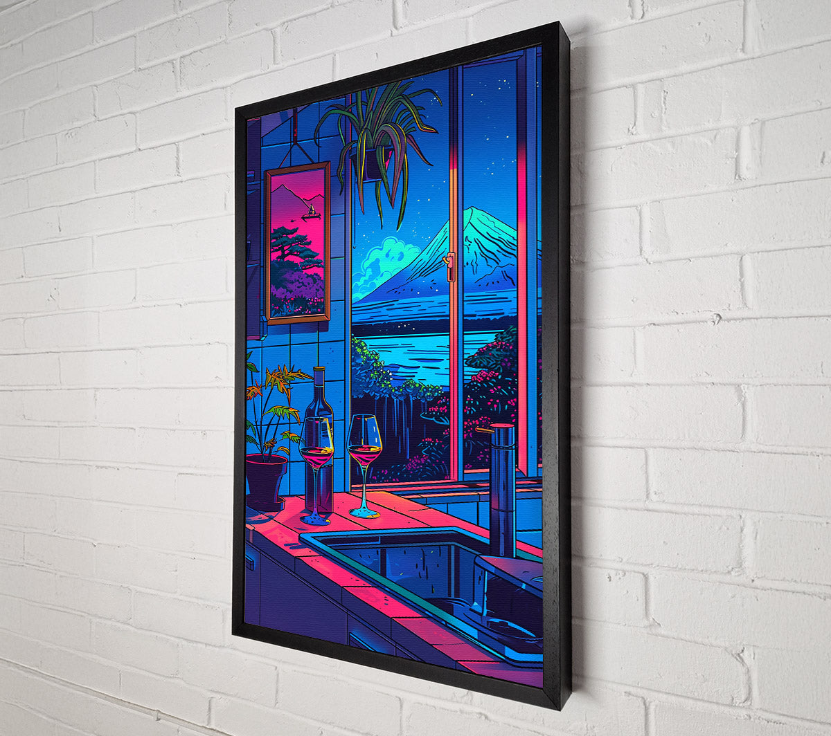 Pink Sunset Kitchen Canvas Wall Art