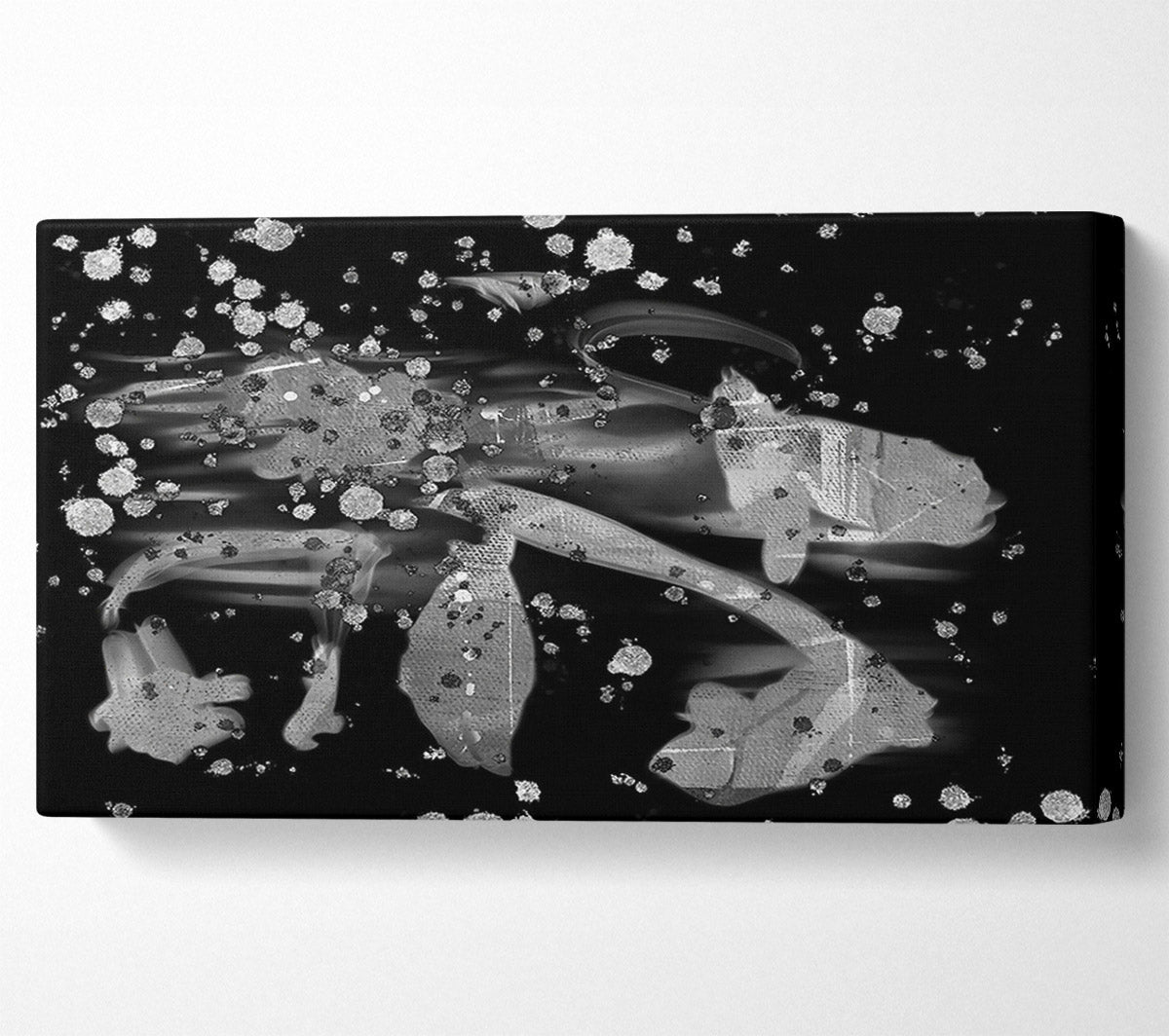 Silver Splotch Symphony Canvas Wall Art