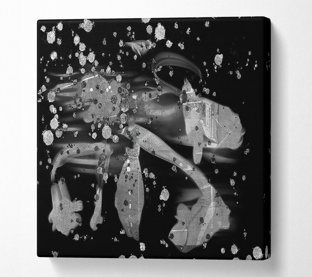 Silver Splotch Symphony Canvas Wall Art