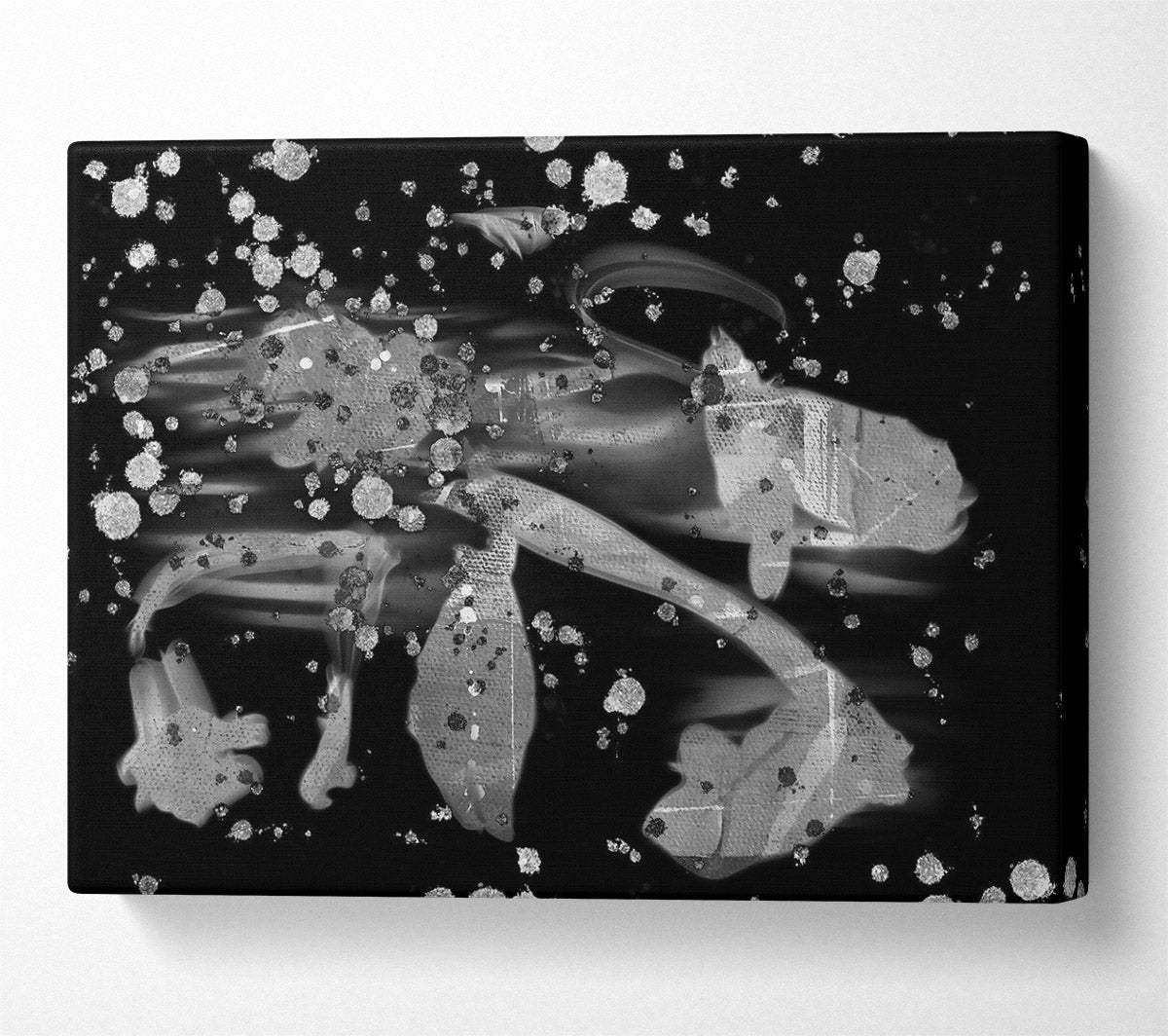 Silver Splotch Symphony Canvas Wall Art