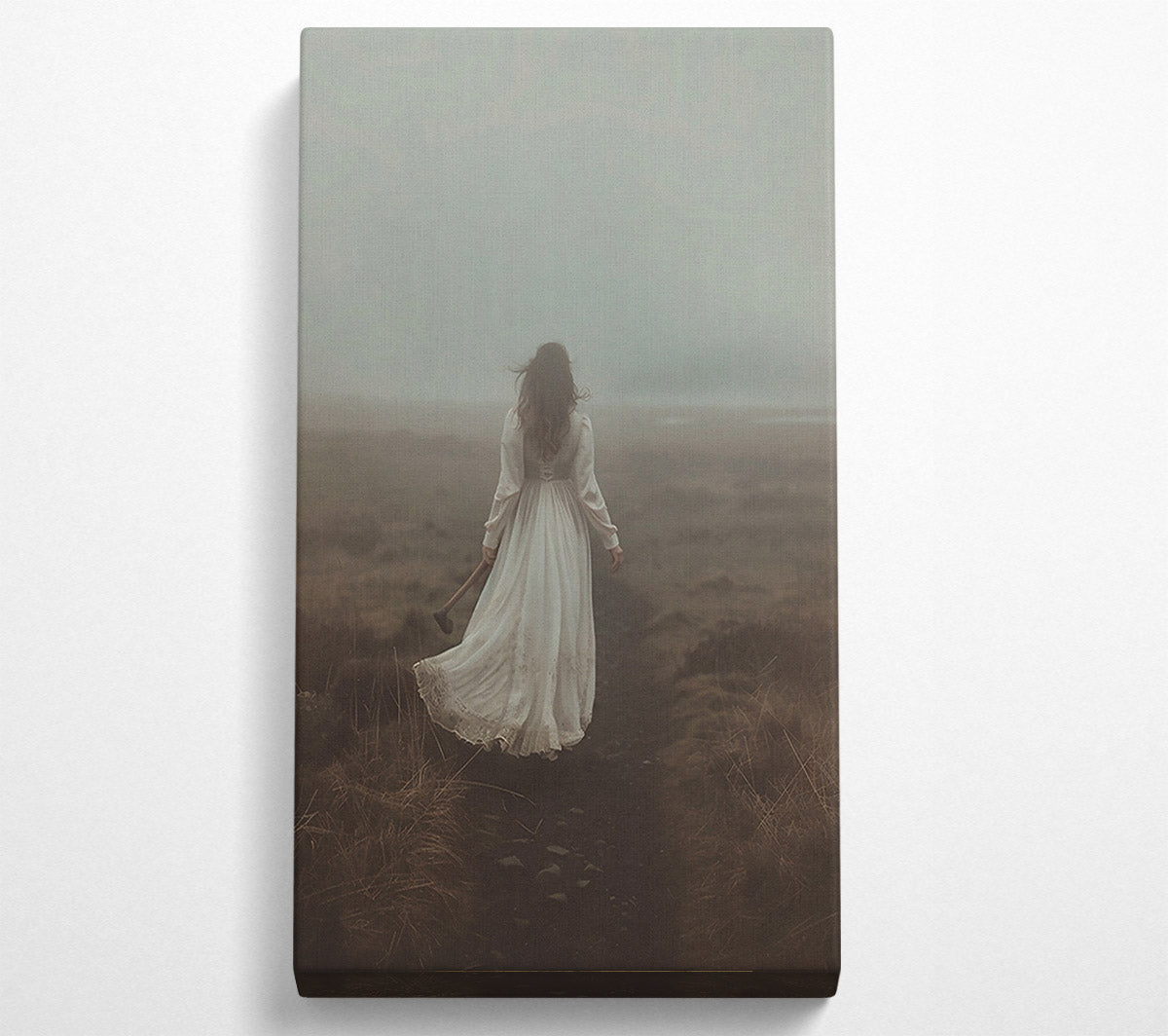 White Dress In Fog Canvas Wall Art