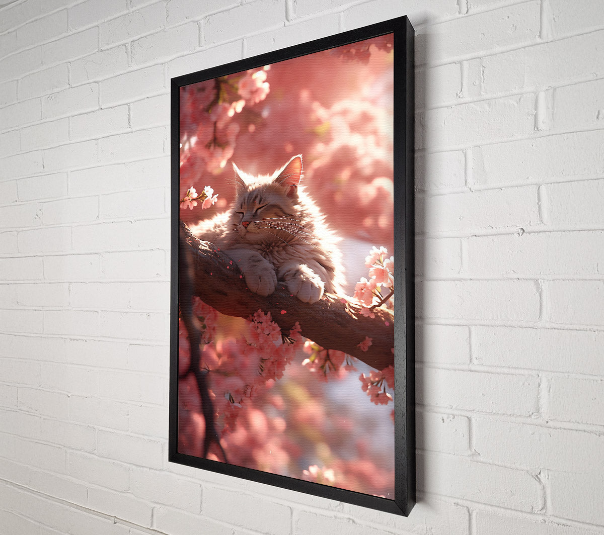 Pink Blossom Slumber Canvas Wall Art