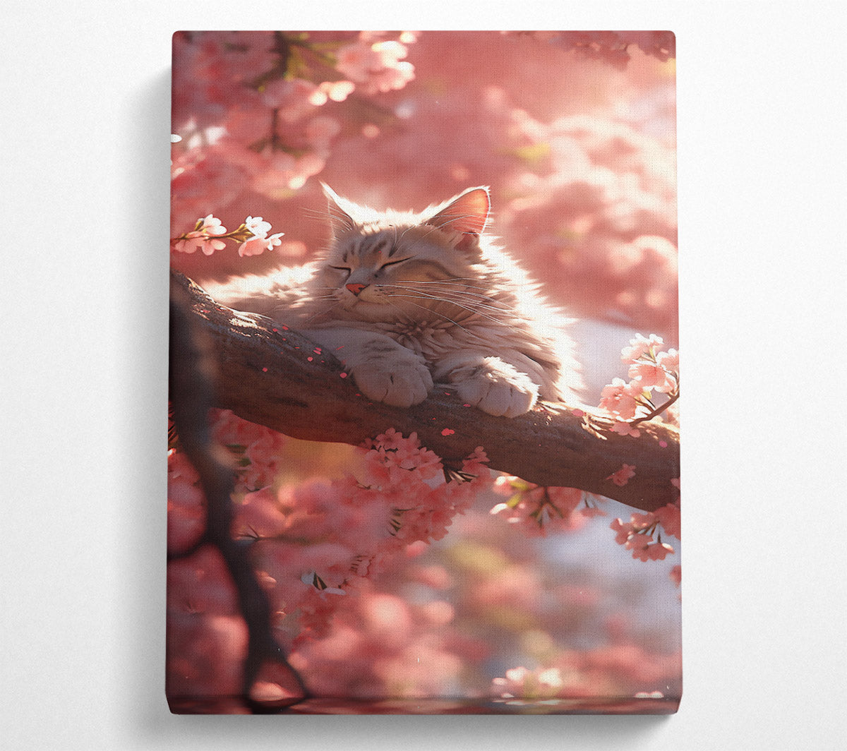 Pink Blossom Slumber Canvas Wall Art