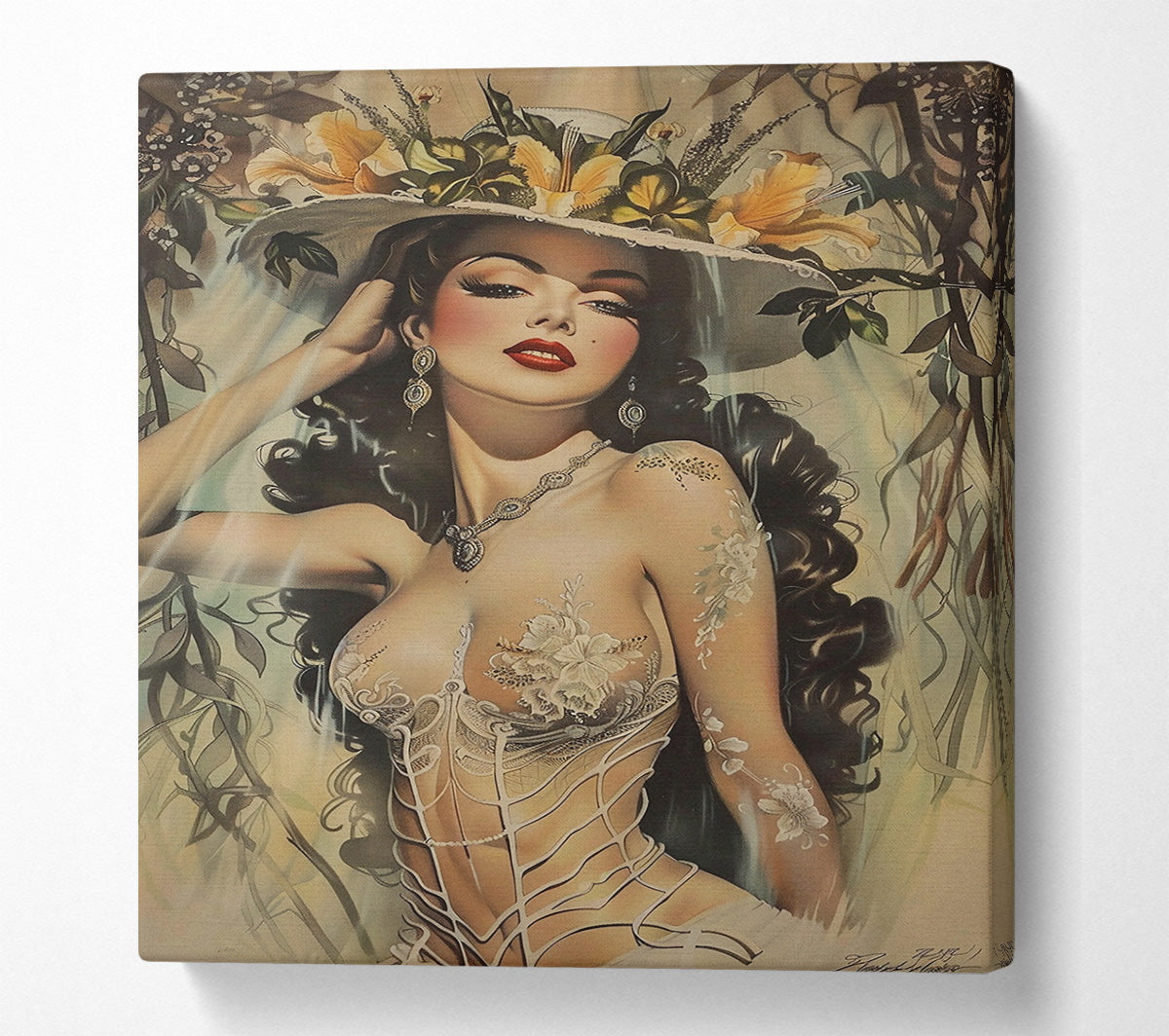 Ivory Garden Dream Canvas Wall Art