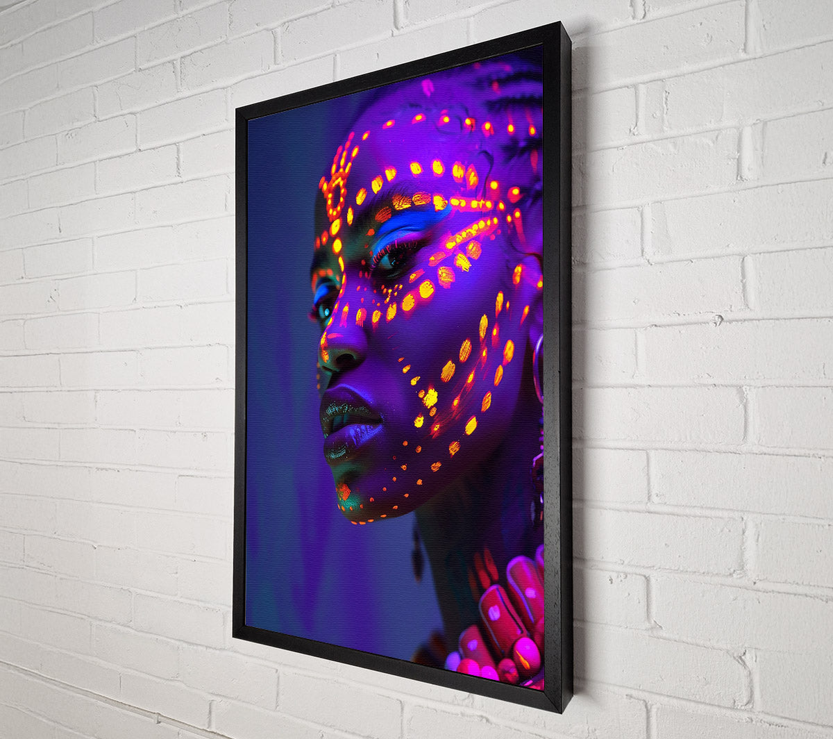 Purple Neon Glow Canvas Wall Art