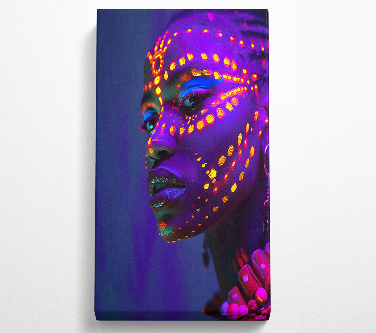 Purple Neon Glow Canvas Wall Art