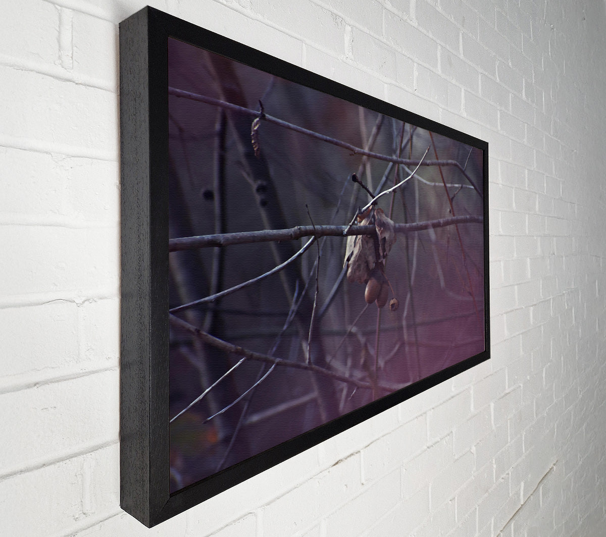Purple Branch Whisperings Canvas Wall Art
