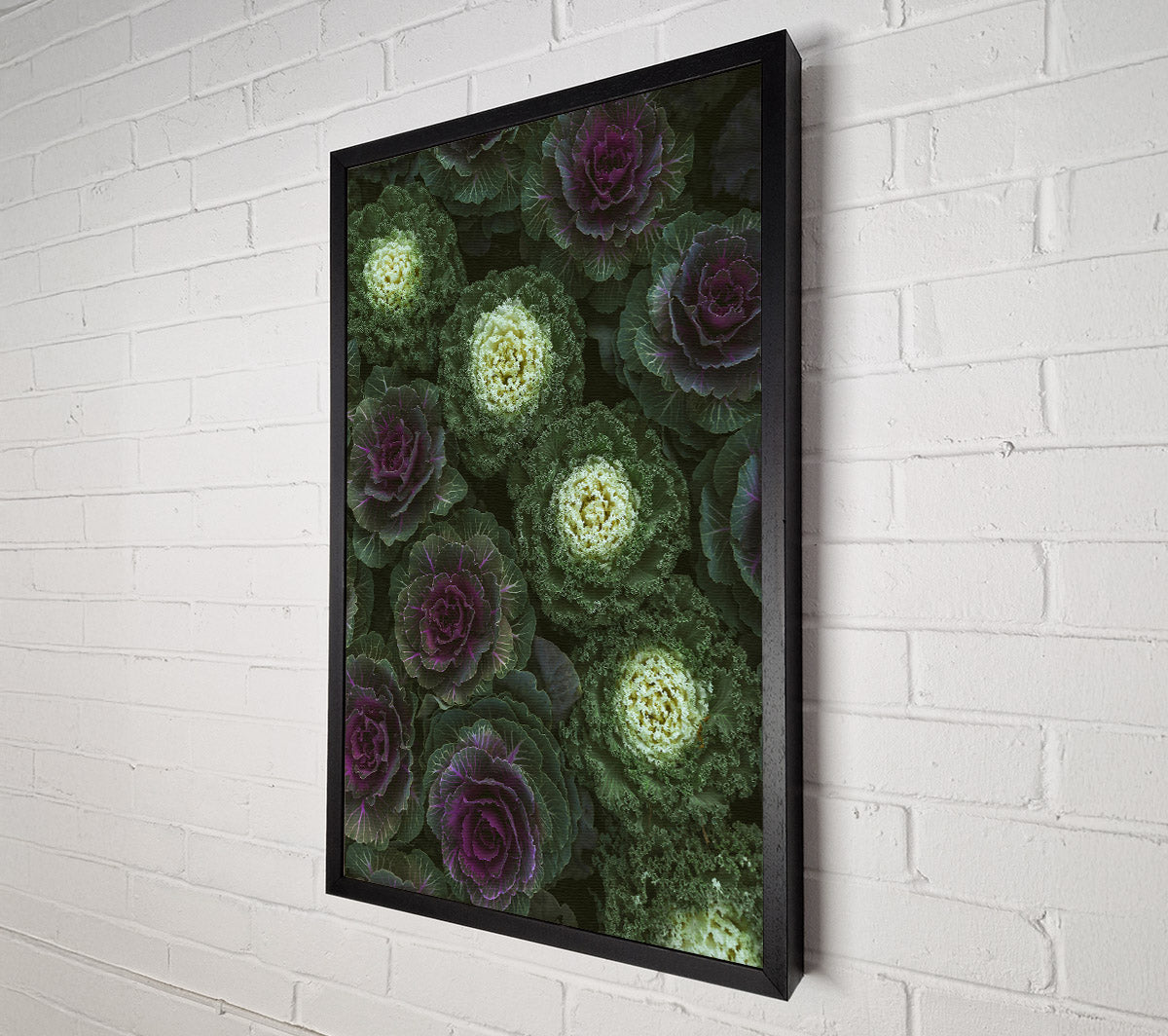 Purple And Green Blooms Canvas Wall Art
