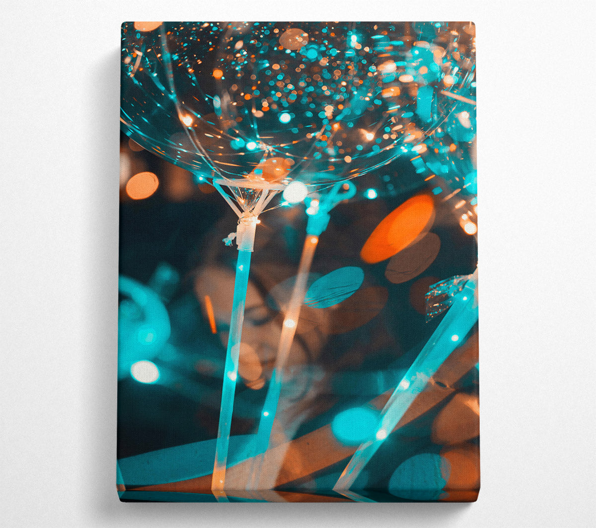 Blue Balloon Glow Canvas Print
