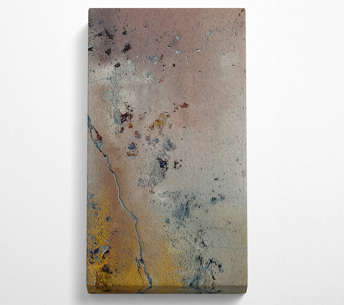 Golden Crackle Abstract Canvas Print