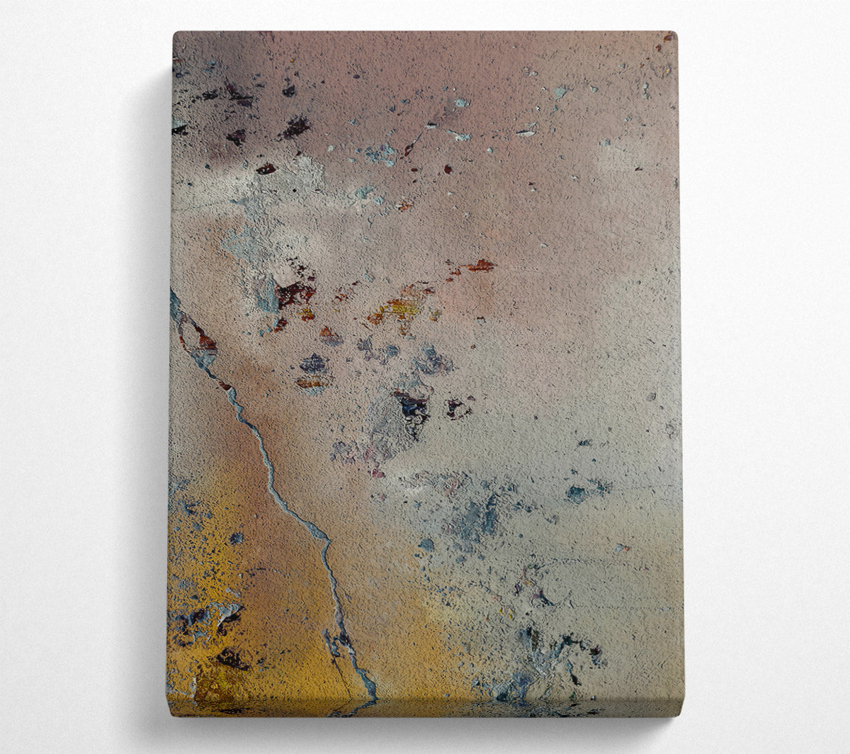 Golden Crackle Abstract Canvas Print