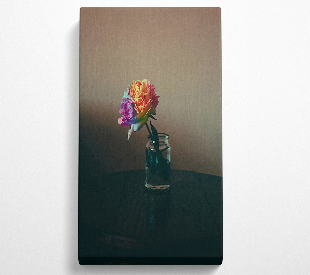 Yellow Bloom In Glass Canvas Wall Art