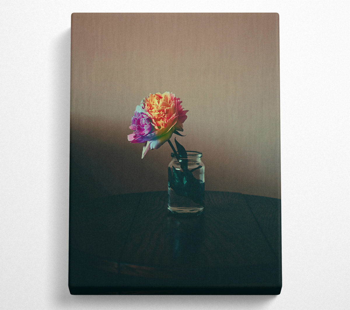 Yellow Bloom In Glass Canvas Wall Art
