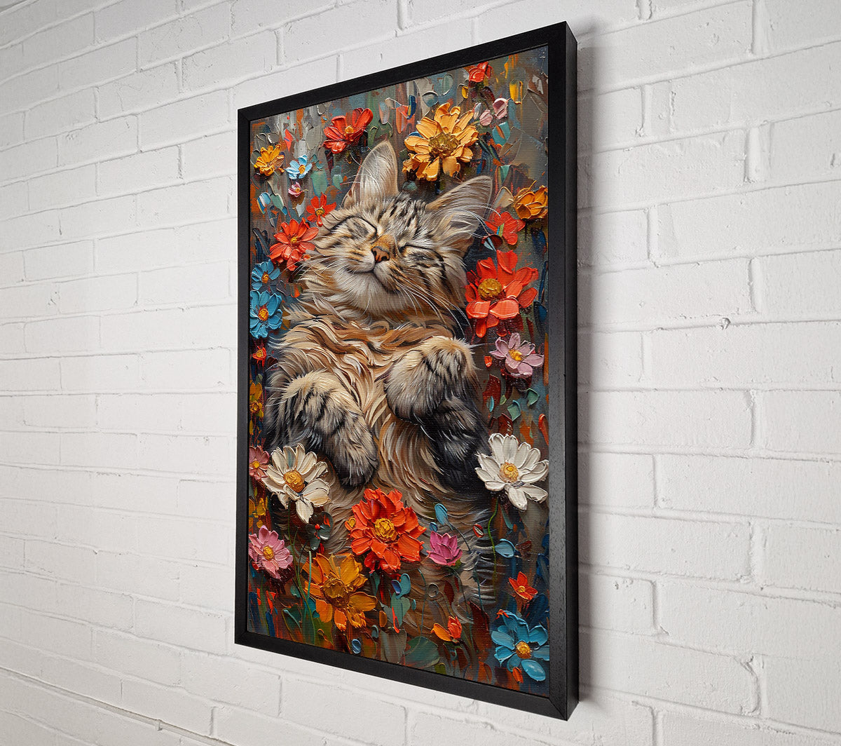 Red Cat Dreams Canvas Wall Art