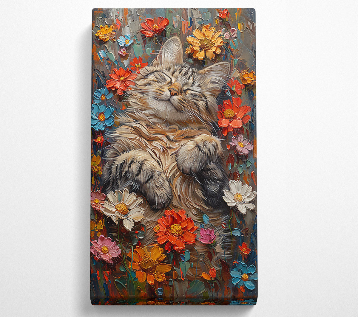 Red Cat Dreams Canvas Wall Art