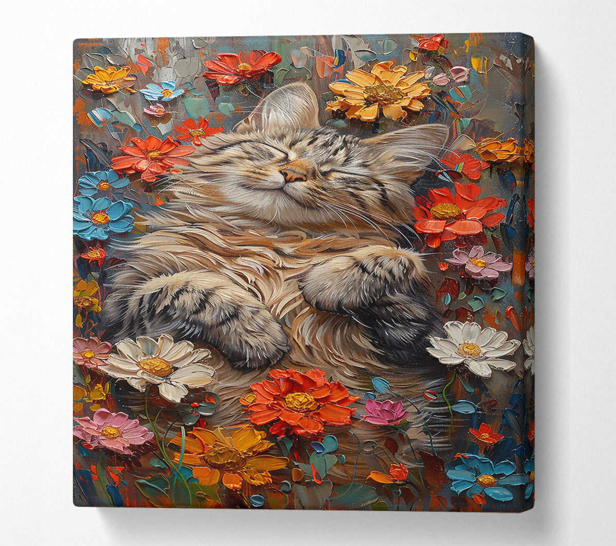 Red Cat Dreams Canvas Wall Art