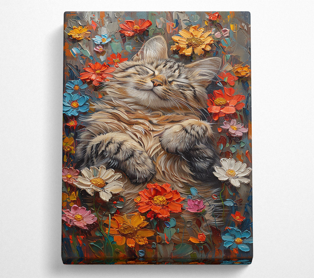 Red Cat Dreams Canvas Wall Art