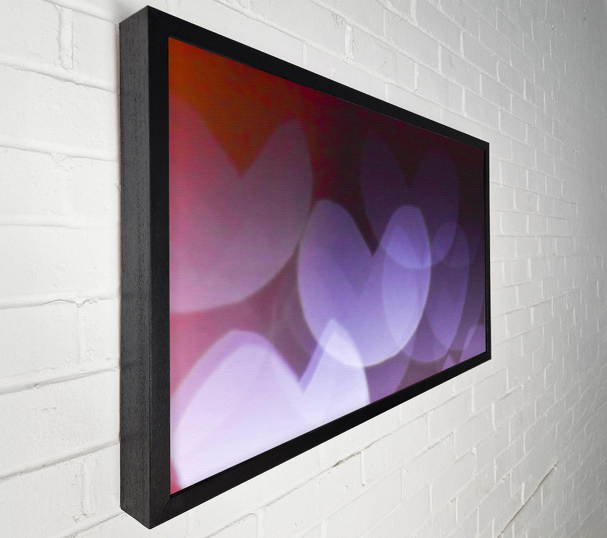 Purple Heart Lights Canvas Wall Art