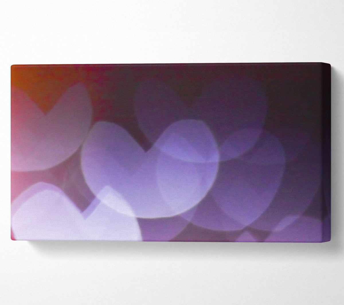 Purple Heart Lights Canvas Wall Art