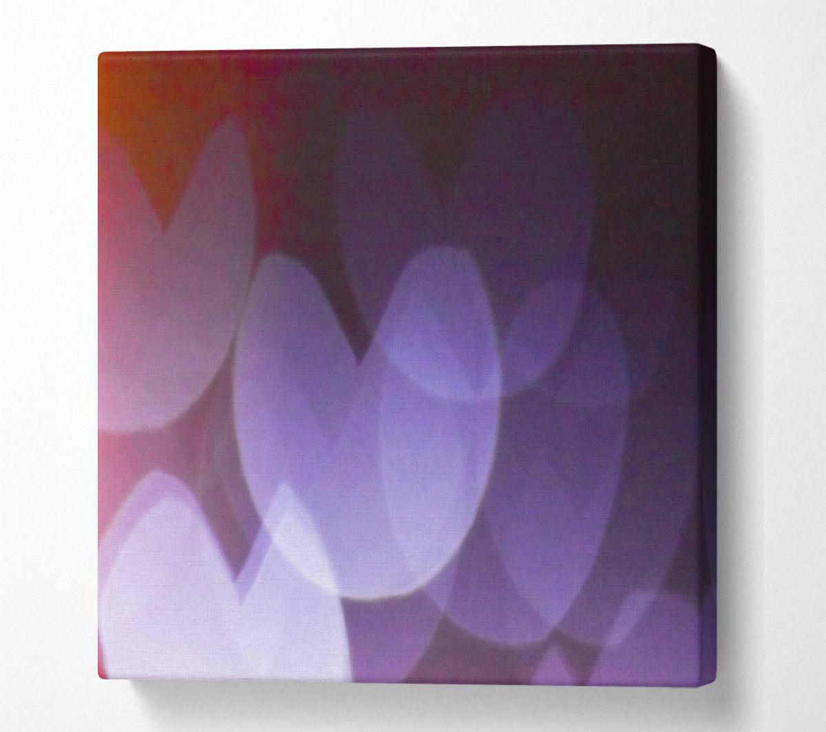 Purple Heart Lights Canvas Wall Art