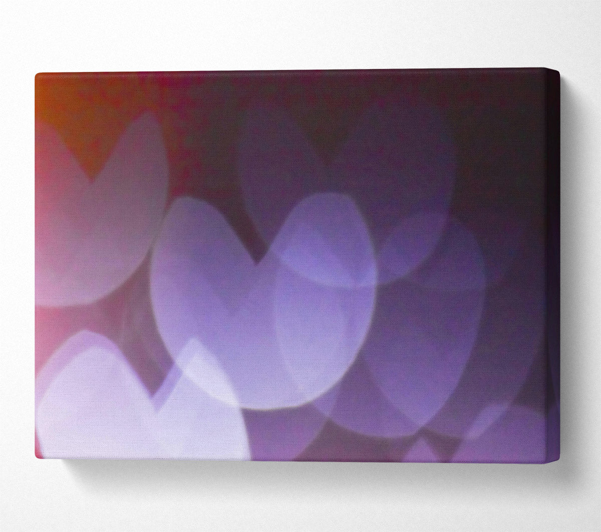 Purple Heart Lights Canvas Wall Art