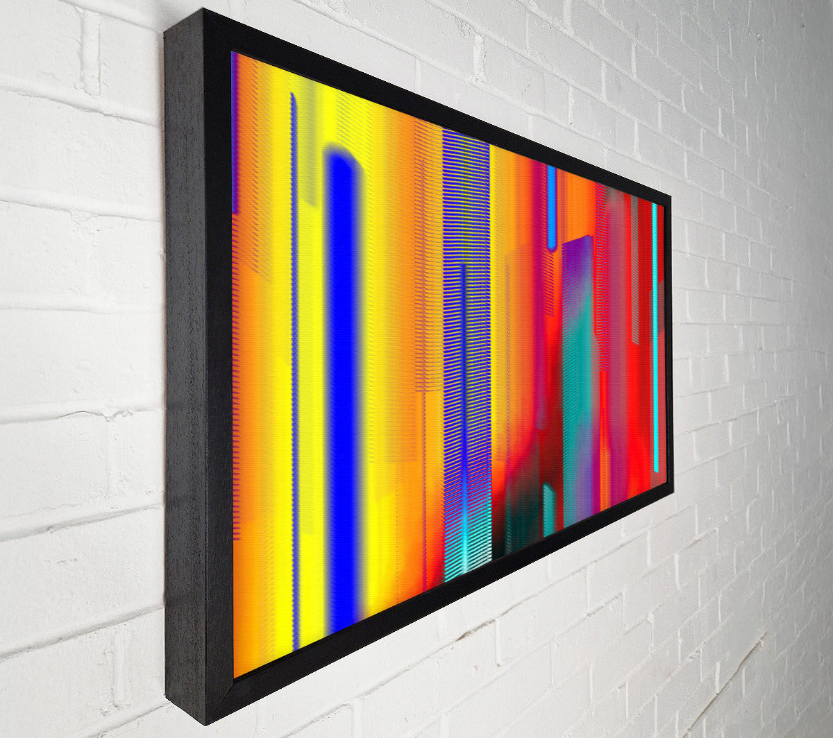 Red City Lights Canvas Wall Art