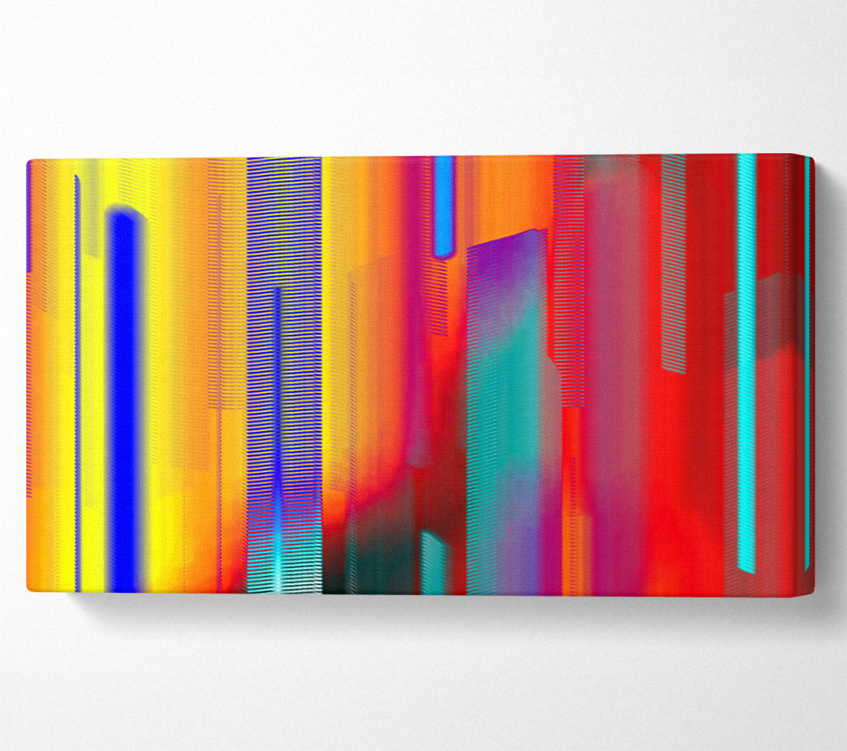 Red City Lights Canvas Wall Art