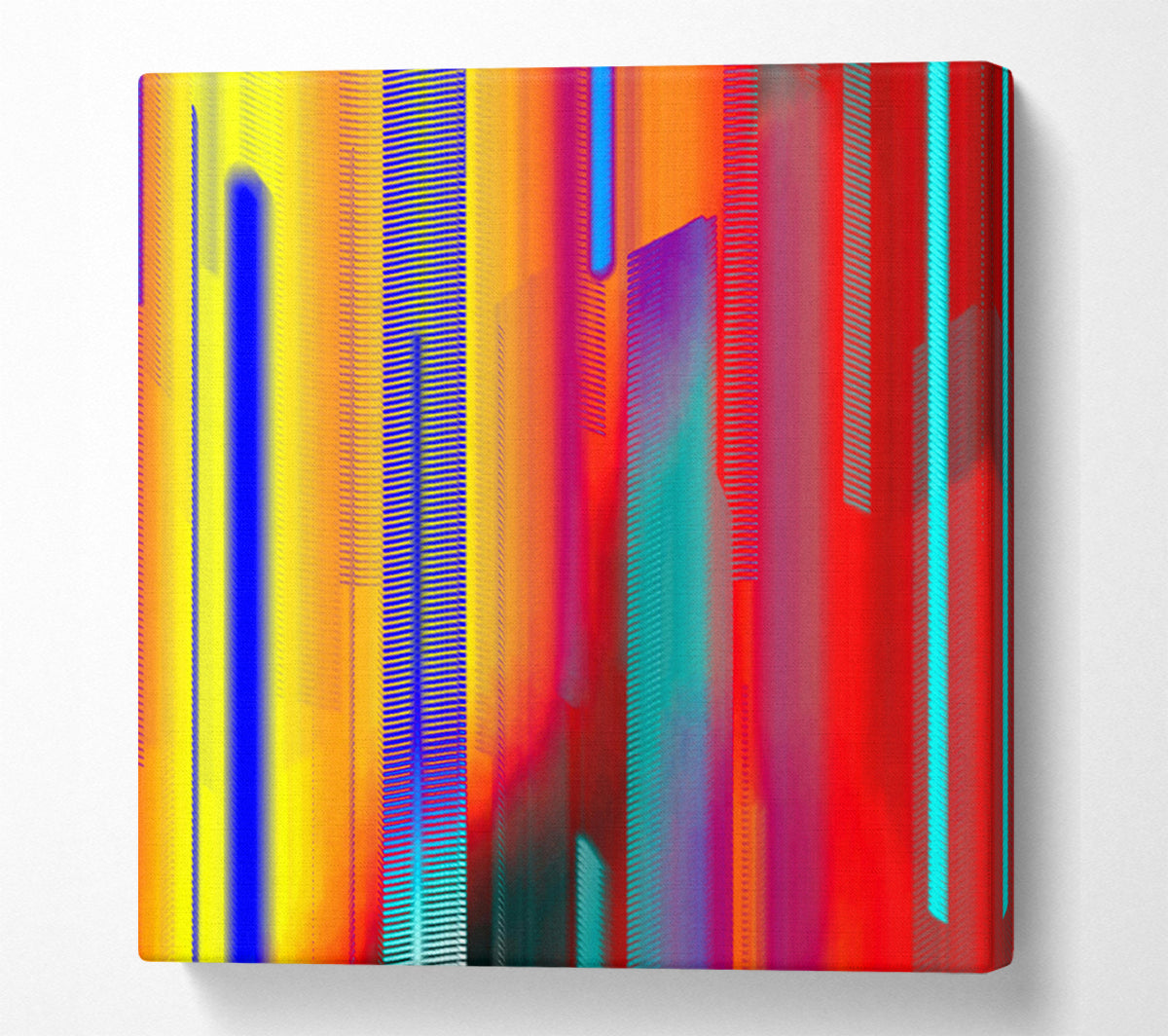 Red City Lights Canvas Wall Art