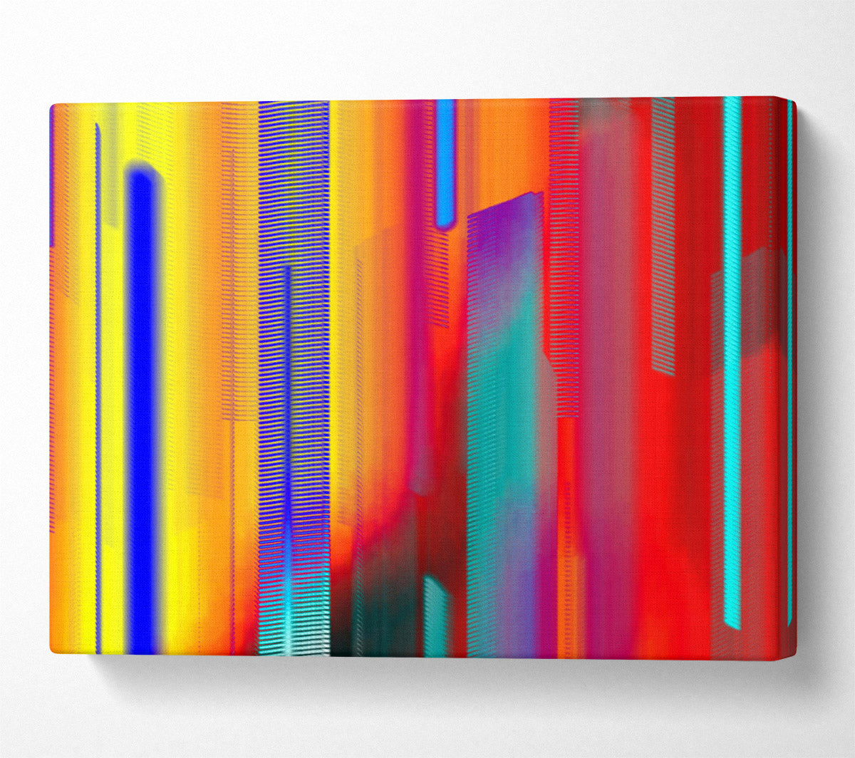 Red City Lights Canvas Wall Art