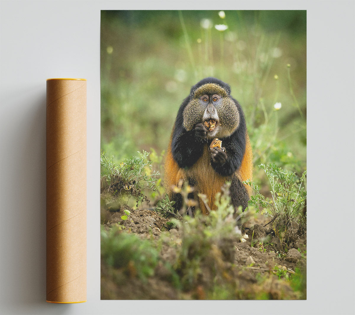 Golden Furry Feast Giclee Print