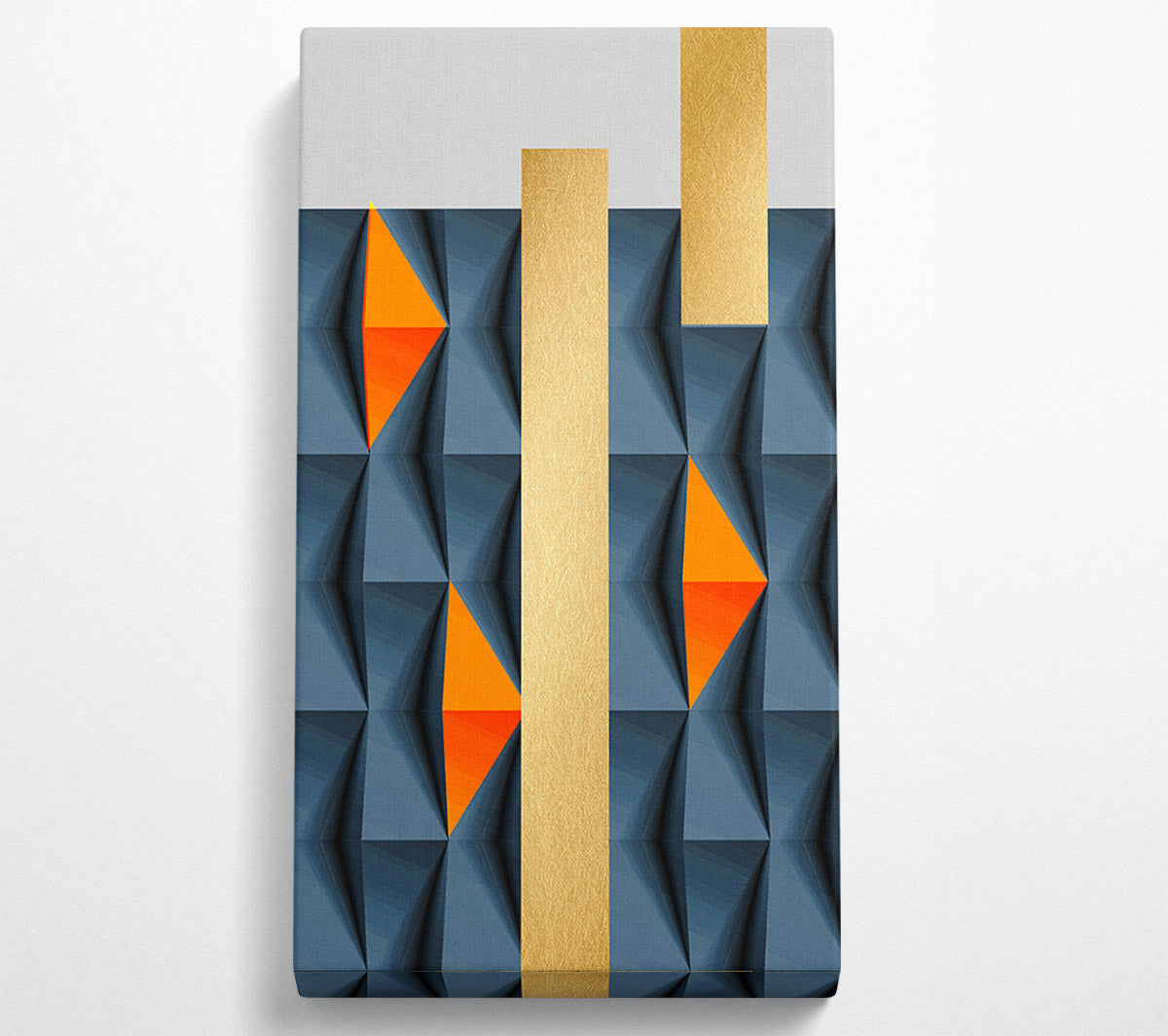 Blue And Gold Blocks Canvas Print