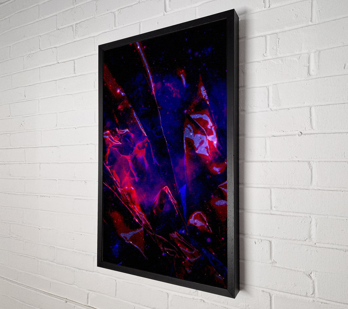 Red Cosmic Shimmer Canvas Wall Art